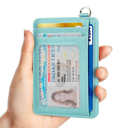 Image of Slim Minimalist Front Pocket Wallet, RFID Blocking Credit Card Holder Wallet with Detachable D-Shackle for Men Women