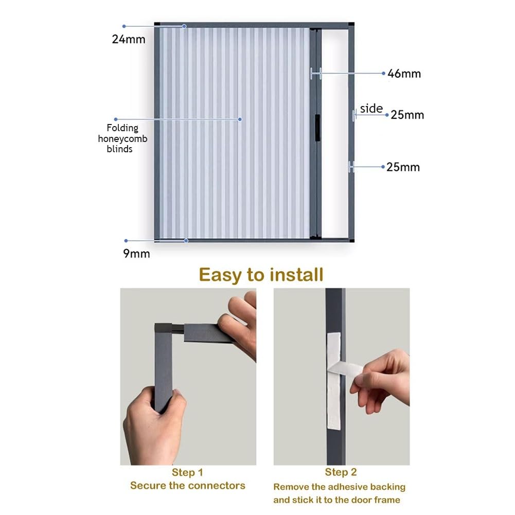 Finestre scorrevoli in Alluminio, Porte a Soffietto Pieghevoli, Divisorio per la Privacy(800x1200mm)