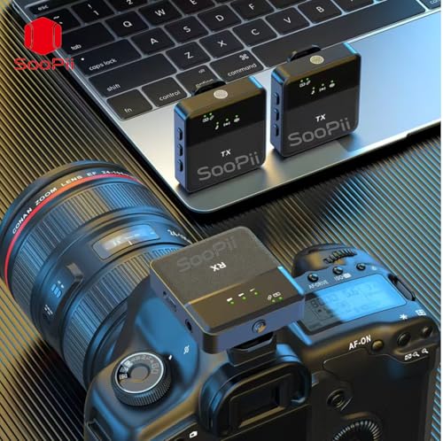 Image of SOOPII SX9 Wireless Microphone for PC, Android,iOSSmartphones,Tablets& Cameras, Dual Collar Mics with 1 Receiver,360 Noise Cancellation,Plug& Play, Ideal for YouTube, Vlogs, Live & Video Recording