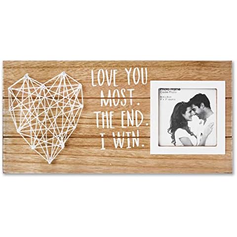 VILIGHT Gifts for Girlfriend Boyfriend - I Love You Gifts for Him Her - Romantic Couples Picture Frame With Heart for 3x3 Photo Cover