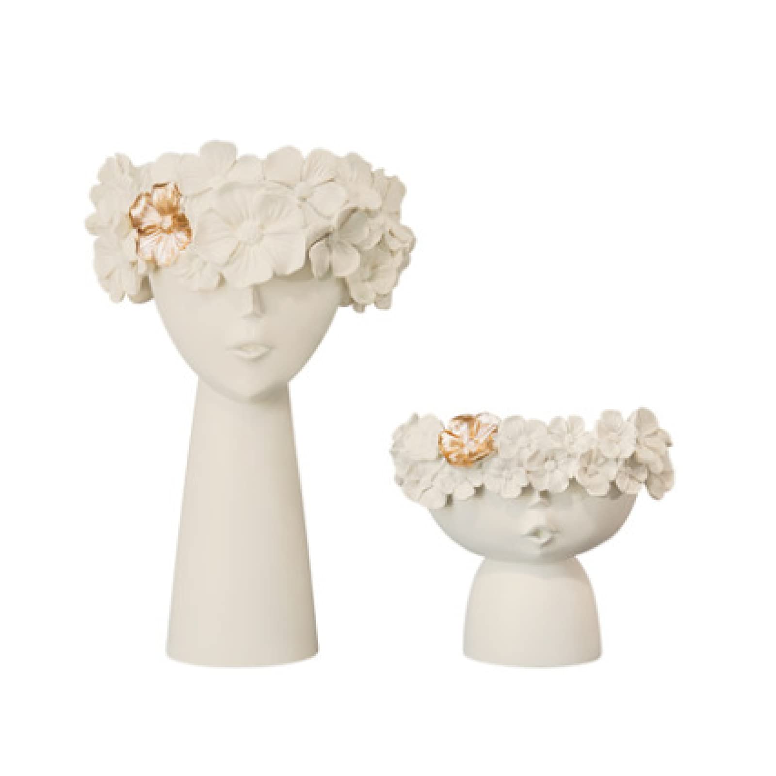 Statues de vase blanc pour casser la monotonie d'un salon ou bureau vide