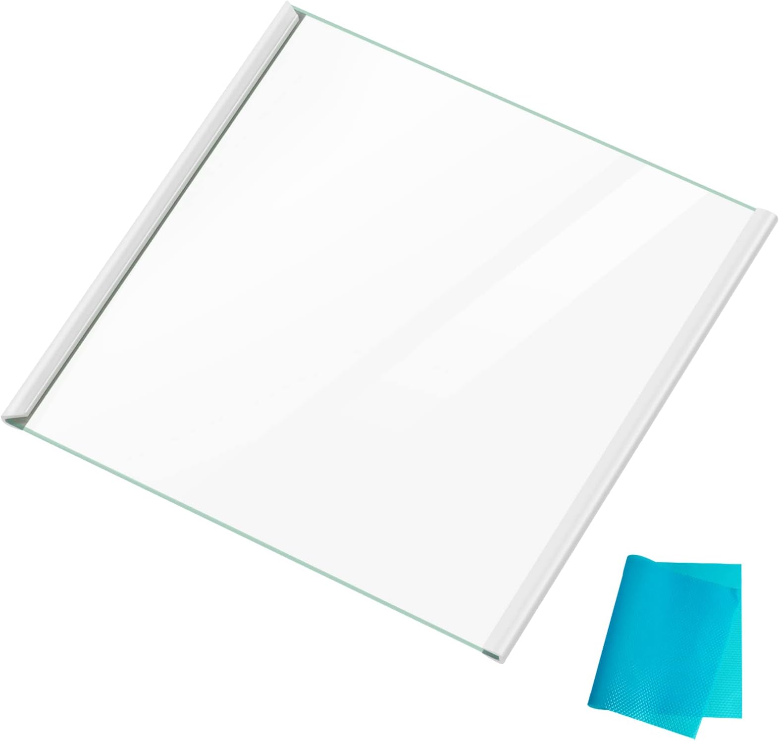 UPGRADED W11130202 Freezer Shelf Compatible with Whirlpool Freezer Shelf Replacement WRS571CIHZ04 WRS571CIHZ01 WRS571CIDM00 WRS571CIHB04 Freezer Shelf Glass for Whirlpool Refrigerator Shelves