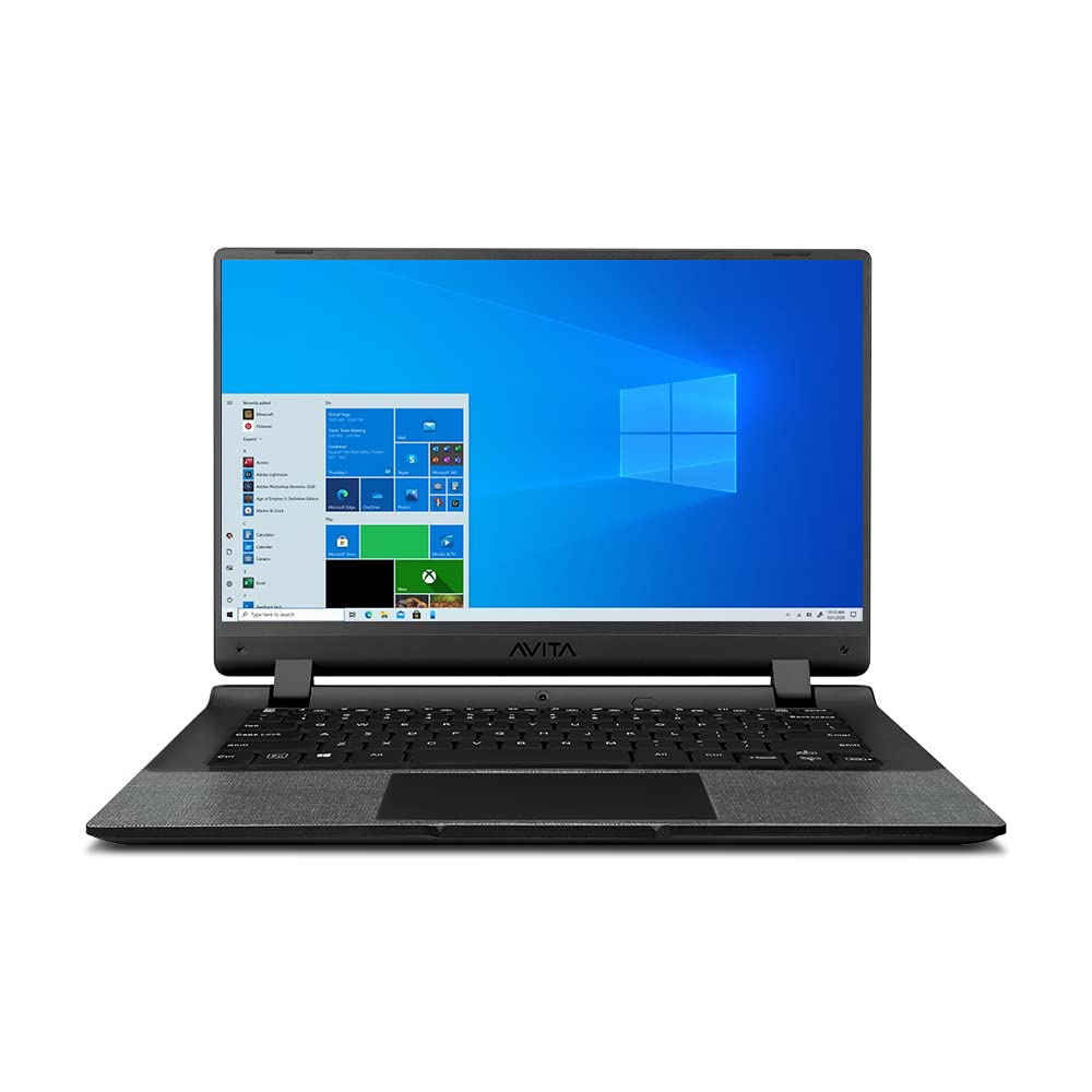 Avita Essential 14" Laptop Intel Celeron N4020 (1.1Ghz 2.80Ghz) 4Gb Ram 128Gb M.2 Ssd Win 10 Home S Mode Uhd Graphics 600 1.37Kg Light Weight Hd Cam En-Ar 2 Yrs Warranty, Linen Black