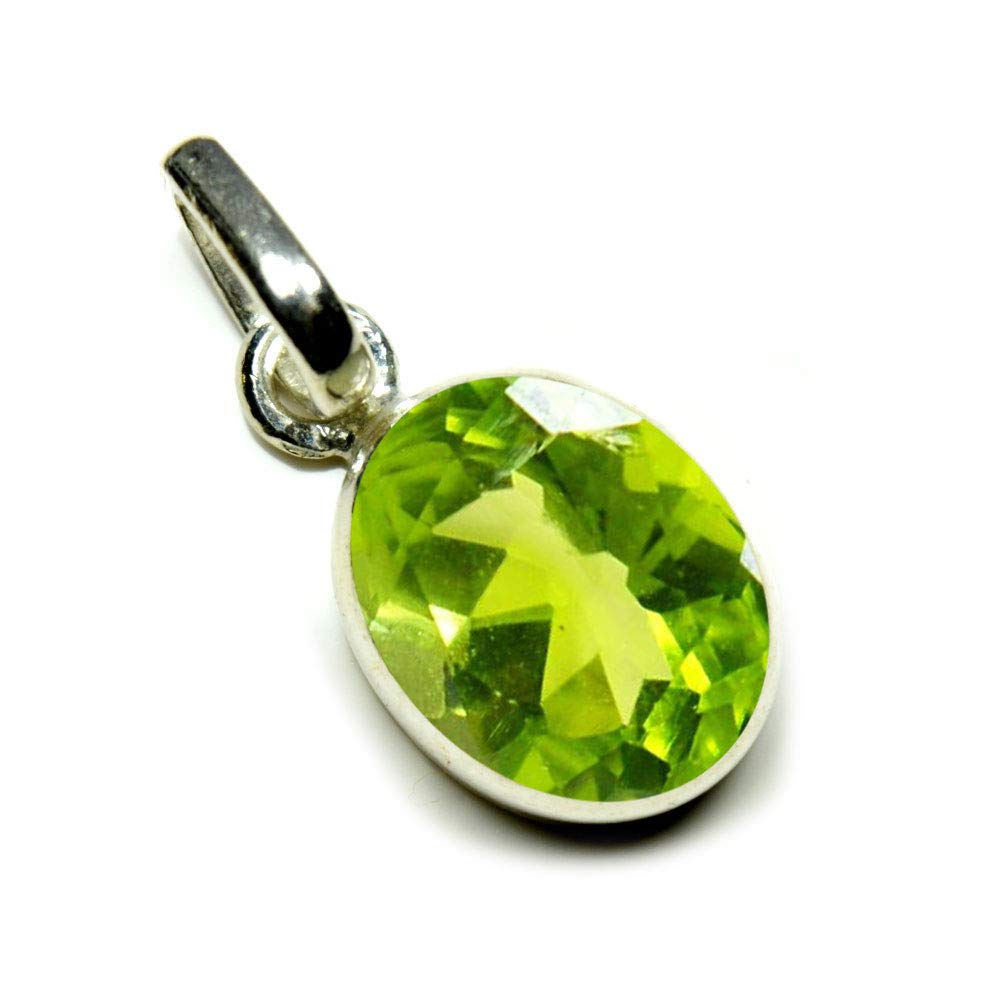 JewelryonclickChoose Your Color Natural Gemstones Chakra Healing 5 Carat Silver Pendant For Men Locket