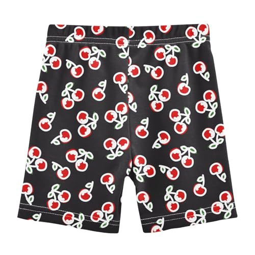 Girls' Shorts Soft Summer Soft Boxers Short Red Cherries Leggings Dance Bottoms3
