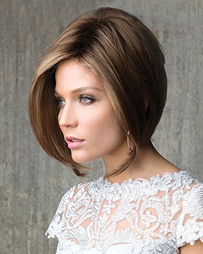 Aria Lace Front Synthetic Wig by Rene of Paris in Toasted Brown, Cap Size: Average, Length: Short