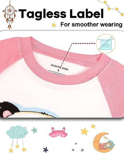 DAUGHTER QUEEN Panda Pajamas for Girls Toddler Kids 100% Cotton Pjs 3T Children Pj Sets Jammies Sleepwear Clothes Size 3 Years Outfits Pyjamas Shirts Pijamas2