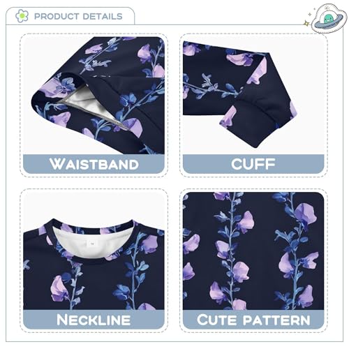 JUNZAN Retro Snapdragon Navy Blue Kids Girls Pullover Hoodie Fleece Hoodie for Boys Camping 4T3