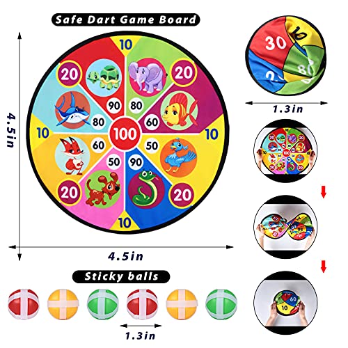 Tacobear Jeu de Lancer Pliable Double Face Sac Haricots Jeu pour Enfants Âges 3 4 5 6 7 8 Ans Jeu de Fléchettes, Tic Tac… - Image 5