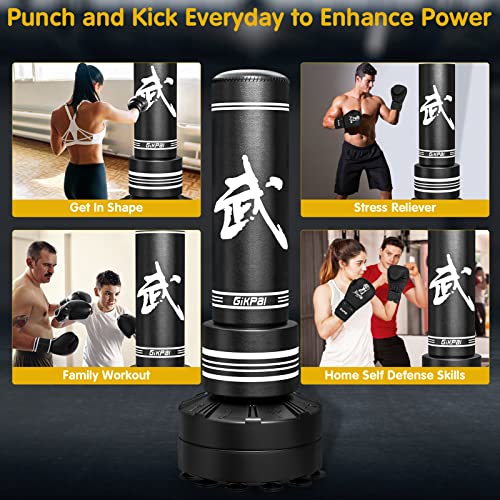 Gikpal PUNCHINGBAG170 Freestanding Punching Bag 67'' -182Lbs Heavy Boxing Bag Free Stand Kickboxing Bag thumb #6