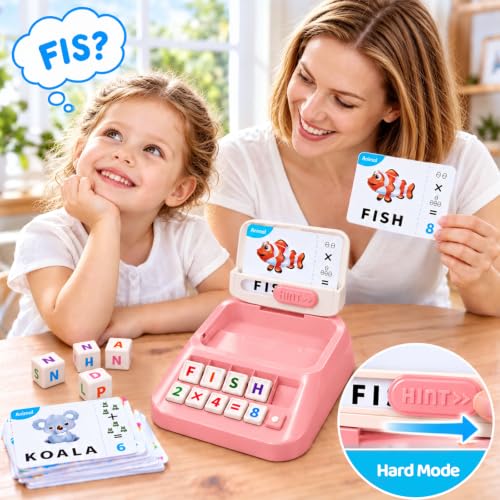 Matching Letter Games for Kids, Spelling & Math Learning Educational Toys for 3-8 Year Old Boys Girls, Sight Words Alphabet Flash Cards, Preschool Kindergarten Gift for Toddlers 4 5 6 7 Year Olds - image 6