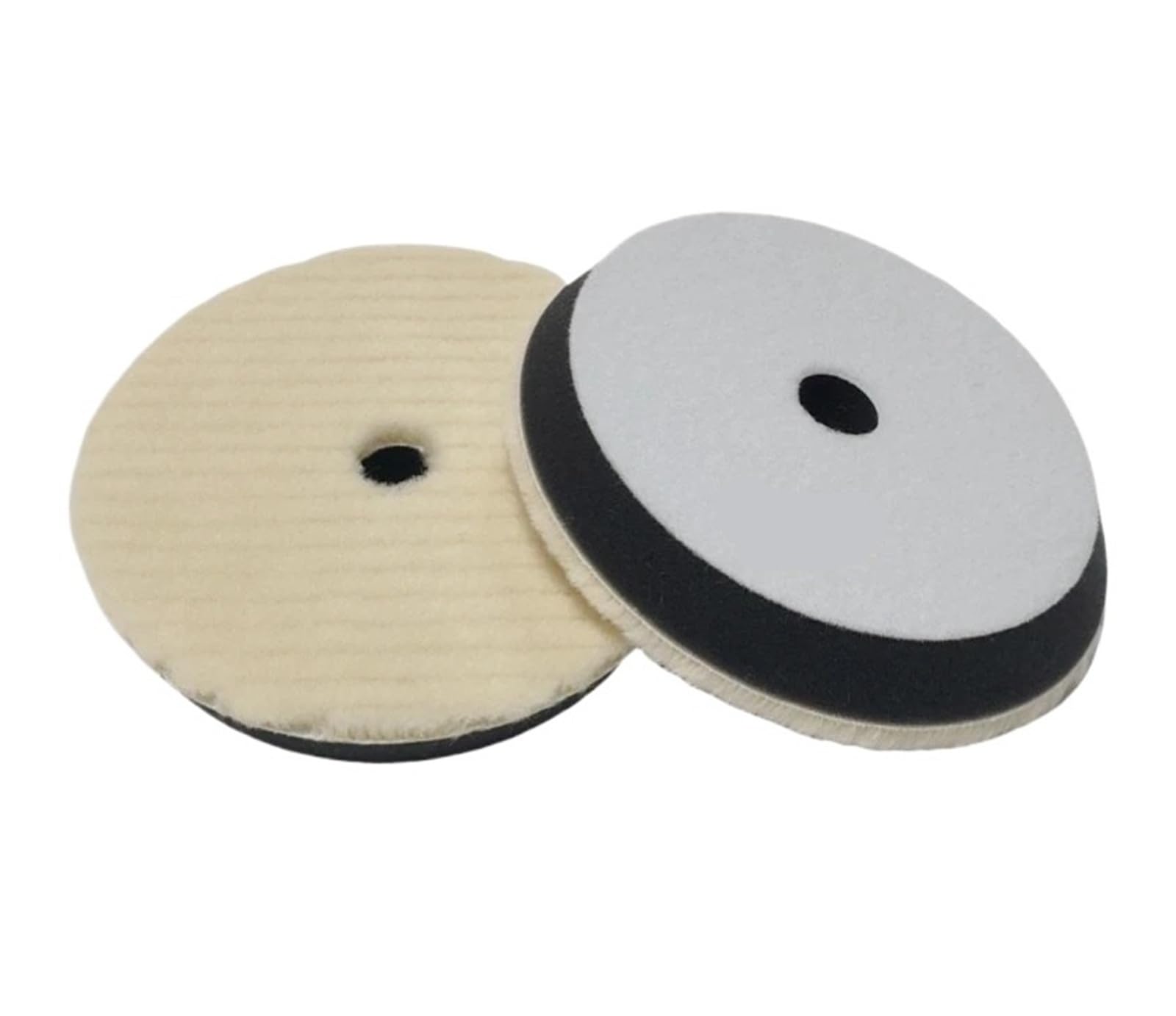 6/7 Inch Wool Polish Pad For Car Polisher Woolen Buffing Disc Car Clean Product Automotive Scratch Removing(Plain 2pcs,7 Inch)