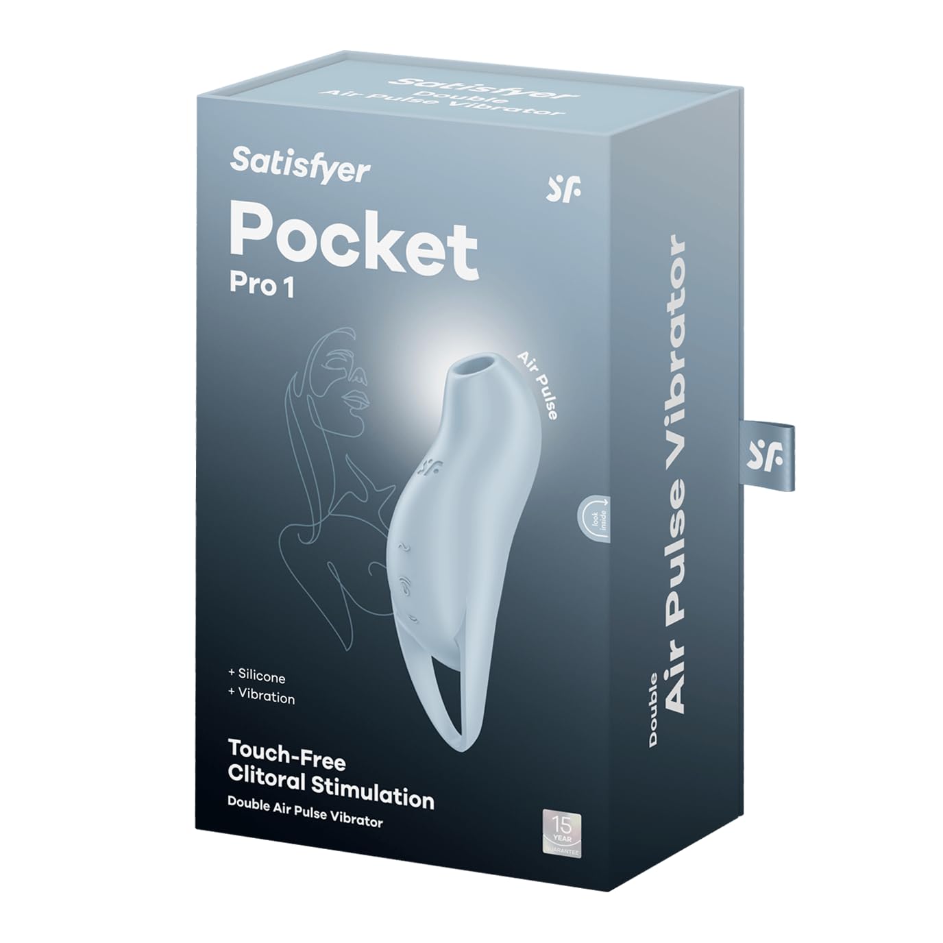 Satisfyer Pocket Pro 1 Vibradorador Mujer Juguetes eróticos | 11 intensidades de Ondas de Presión y 12 Vibración | Juguetes sexuales resistente al Agua (IPX7) | Silicona respetuosa con la Piel