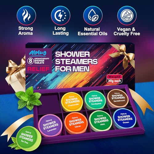 Image of Shower Steamers for Men 8 Pack - Gifts for Men, Shower Bombs Aromatherapy with Essential Oils, Mens Gifts Ideas, Birthday Gifts for Him Dad Husband, Gifts for Mens Who Have Everything