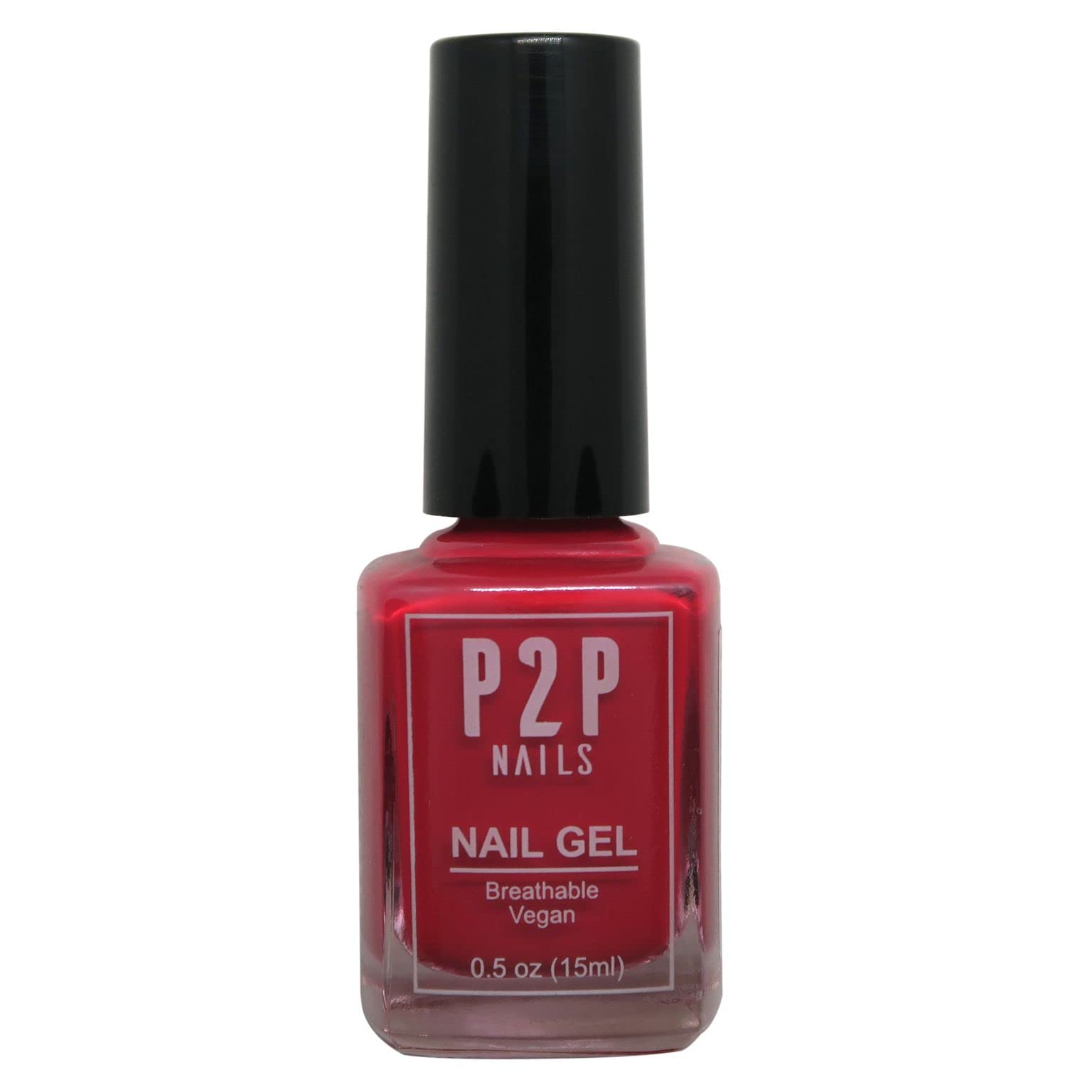 P2P Nails Vegan Burgundy Nail Gel Polish - Quick Dry Nail Polish - Smooth Texture Nail Gel in