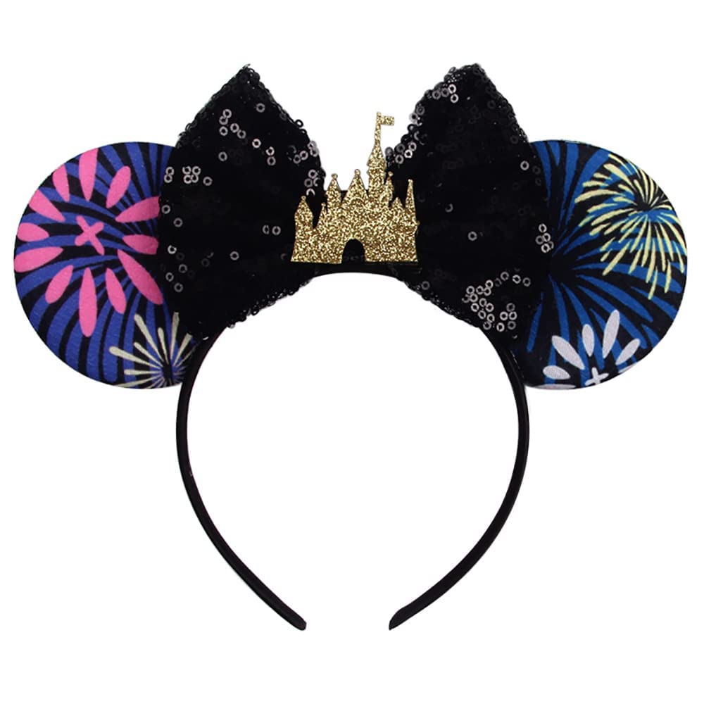 Sponsored Ad – MAKINGTEC Mouse Ears Headbands Shiny Bows, Mouse Ears Glitter Party Princess Decoration Cosplay Costume for Baby Kids Girls & Women, Happy Birthday Party Decorations (Palace/Black)