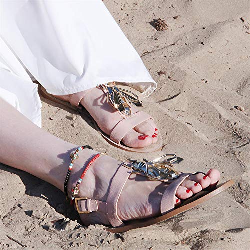 Image of kelistom Bohemian Ankle Bracelets for Women Handmade Natural Stone Beaded Chain Anklet