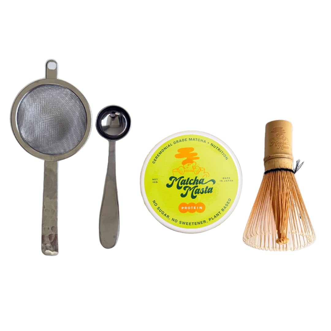Matcha Masta Matcha Protein 40g 1 41 oz Matcha Tools Kit Set Bundle