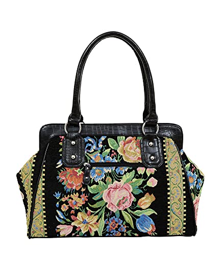 Bolso Satchel Mellow World Flower Shop Negro miniatura 4