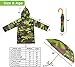 addie & tate Kids Umbrella & Rain Coats for Girls and Boys Set - Toddler Umbrella for Kids and Raincoat for Girls in Fun Jacket Styles for 7-9 (Dino/Camo)