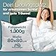 Nachtengel Daunenkissen 80x80 – 3-Kammer Kopfkissen aus 100 % Daunen & Federn – weiches Hotelbettkissen Made in Germany, atmungsaktives Federkopfkissen für alle Schlaftypen (1 Stück, weiß, 80x80cm)