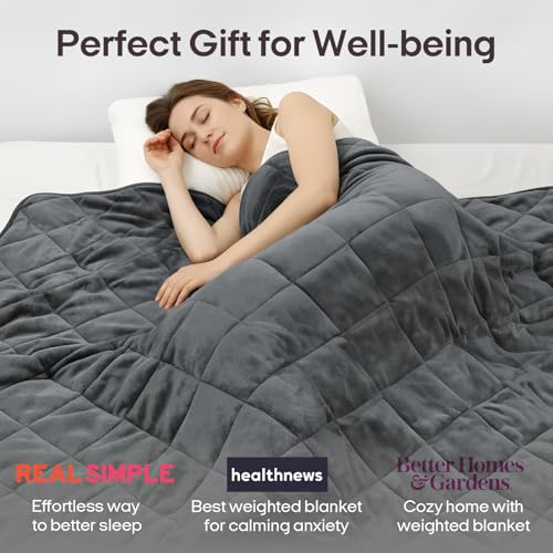 Image of ZonLi Royal Posh Velvet Weighted Blanket for Adults, Dual Sided Cozy Fluffy Heavy Blanket(48 inchx72 inch,12lbs,Grey), Bed Sofa Heavy Blankets, Soft Material with Premium Glass Beads, Easy Care