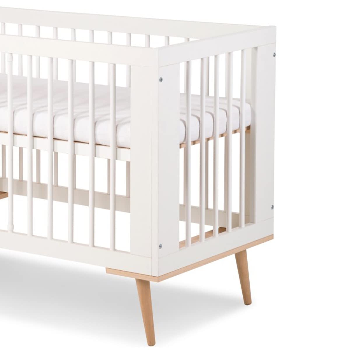 Mon Mobilier Design Sofie Ensemble Commode à Langer et lit bébé Style scandinave 120X60 Blanc