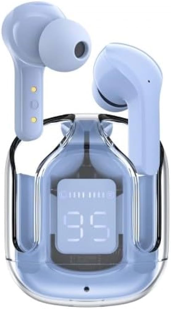 Gizitacore in-Ear Wireless Earbuds, Ultrapods max TWS Bluetooth Earphones with Charging Case and LED Digital Display, Microphone, Works with iPhone Android and Bluetooth Devices (Sky Blue) (B0D5RCDRYS) Amazon Price History, Amazon Price Tracker