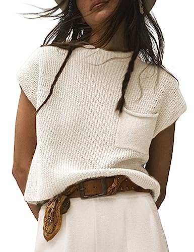 Himosyber Women's Solid Sleeveless Vest Mock Neck...