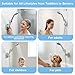 Shower Head Holder - 360° Adjustable Wall Mount Suction Cup Handheld Shower Head Holder - No Drill Tool-Free Installation, Bathroom Accessories, Polished Chrome Finish