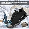 Lightweight Steel Toe Caps Trainers Safety Shoes Boots Mens Womens Work Industrial Work Shoes with Cushioning Black #1