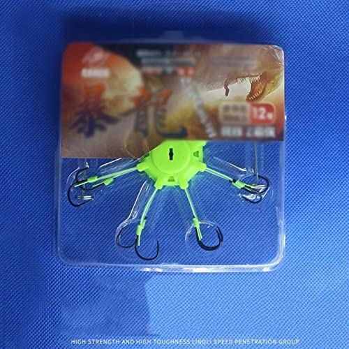 HNHYNSY Angelhaken Klappenhaken Explosion Hakenhülse Fishhook Teller Haken Klemmkuchen Acht-Klaue Haken Anti-hängender… – Bild 6