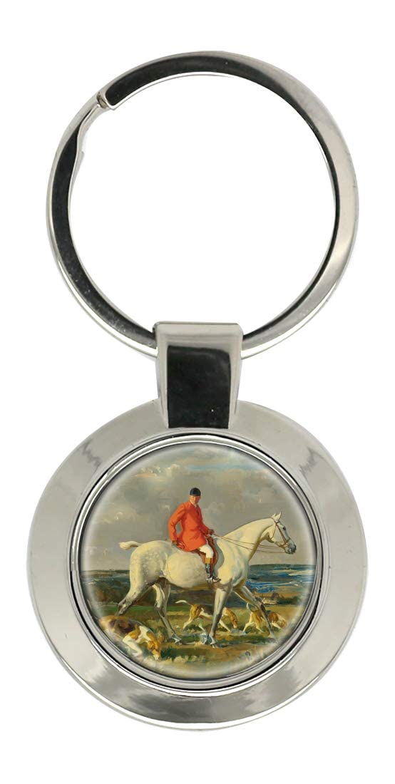 Giftshop UK Grey Horse and Hounds Key Ring