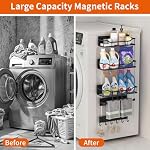 Magnetic Shelf for Washing Machine, 5 Pack Magnetic Laundry Organizer Set - Image 6