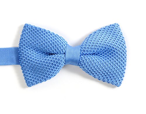 Nœud papillon tricot soie bleu ciel idéal pour un mariage d'été