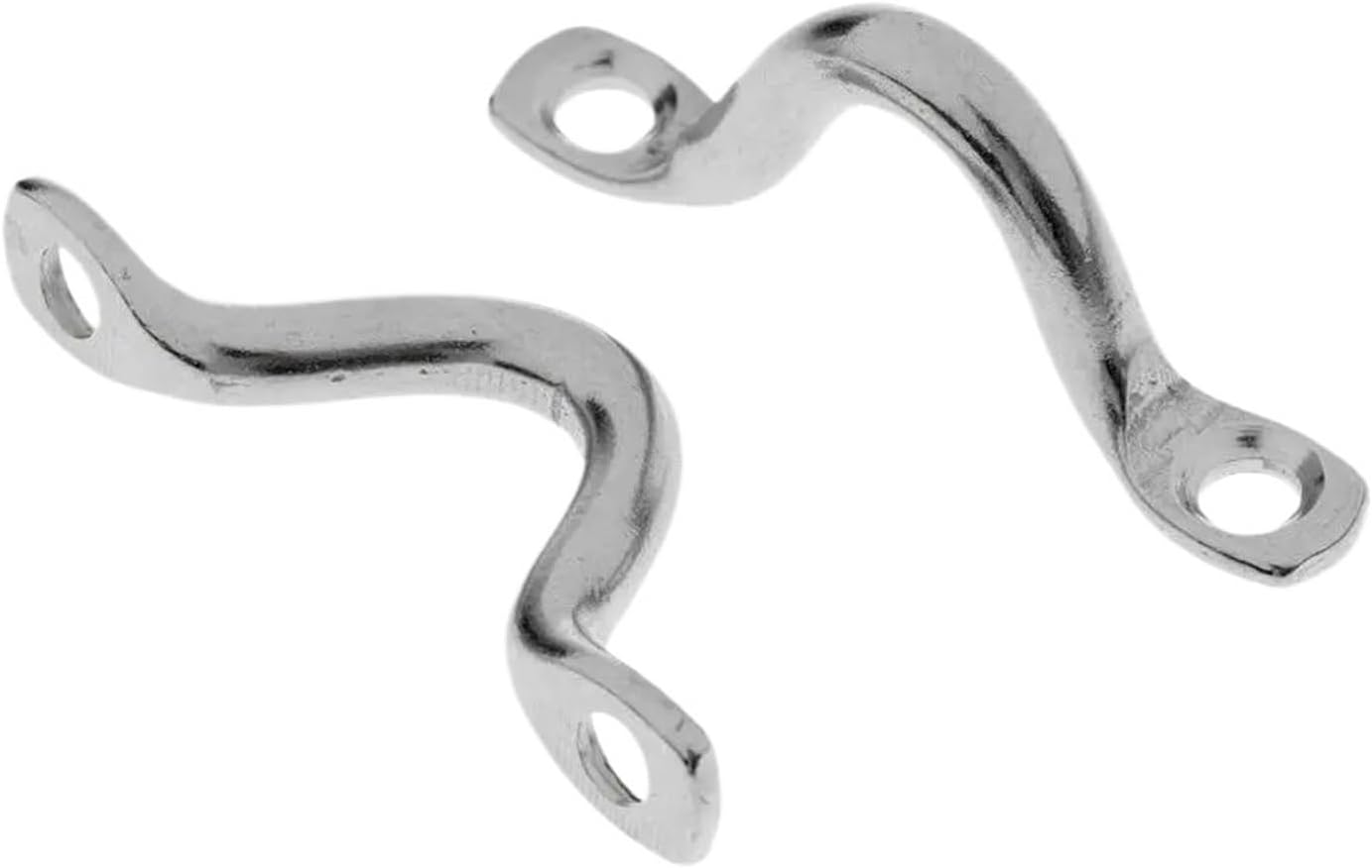 10 Pcs Stainless Steel Pad Wire Eye Straps Loop Boat Plate Staple Ring(6 mm)