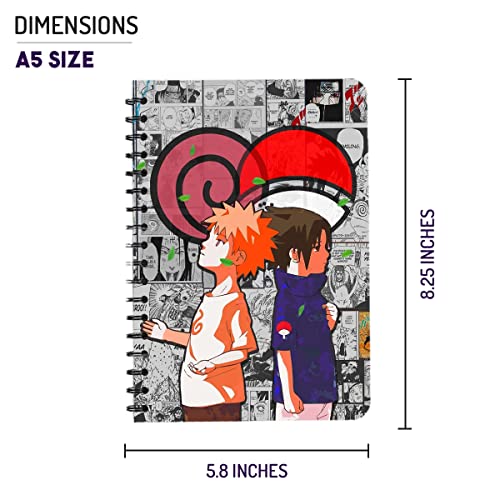 Image of Anime Inspired Sketchbook A5 Spiral Drawing Sketch Book Unruled for Kids Students Gift (Rivals)