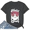 MOUSYA Women T-Shirt Feelin' Willie Good Letter Printed Graphic Shirt Top Casual Vacation Short Sleeve Tee Shirt