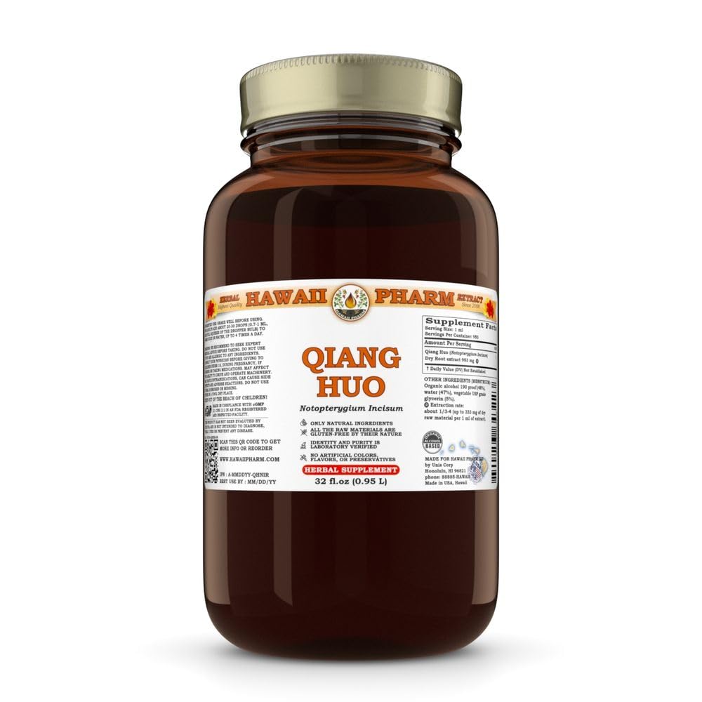 Hawaii Pharm Qiang Huo Root Liquid Extract, 32 fl oz 32 Fl Oz (Pack of 1)