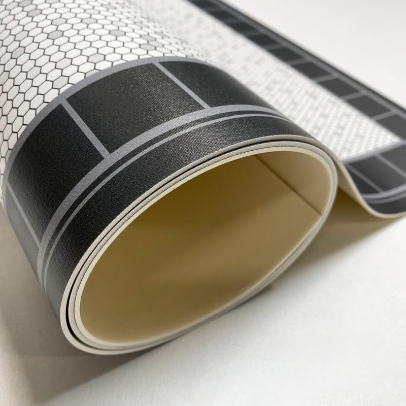 99 Déco - Tapis antidérapant en Vinyle intérieur et extérieur - 50 x 120 cm - Gris - Tesselle