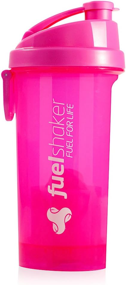 FUELSHAKER Ice Series Shaker Bottle with Fueler. 2016 Model (Ice Pink)