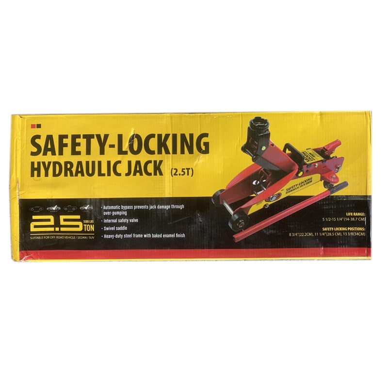 DRIVEUPTOOLS Trolley Hydraulic Jack 2.5 Tonne | Low-Profile Car Jack With Lifting Height Of 3.3-15 Inches | Car Jack Kit With A Capacity Of Up To 5,500 Lbs - View #4