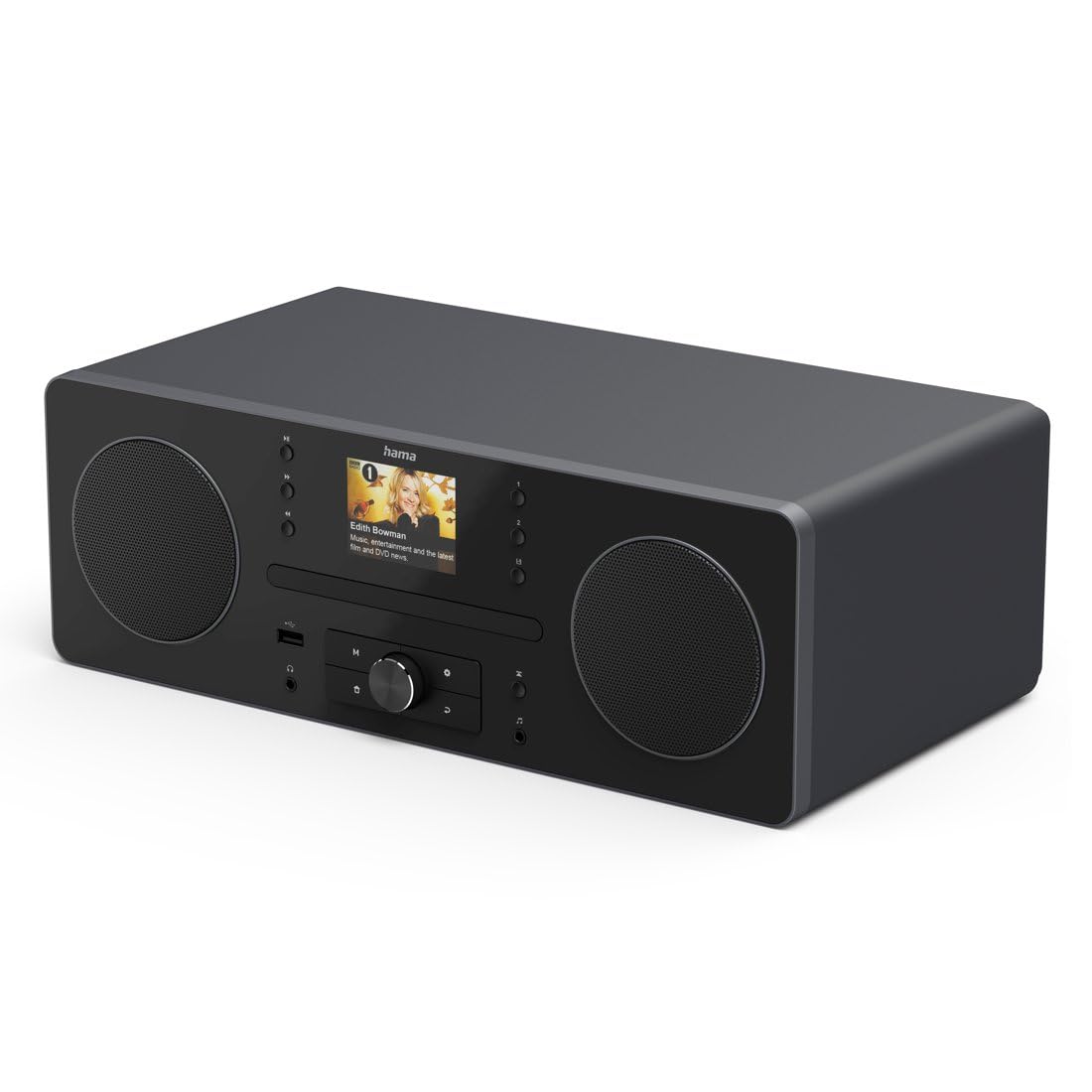 Hama radio cyfrowe DAB+ FM (odtwarzacz, Bluetooth, dysk CD, gniazdo USB A, jack 3,5mm, 10W, stereo, kabel 146 cm) czarny