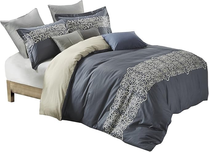 Miniatura 3 de Juego de ropa de cama, de algodón de 300 hilos, tamaño King