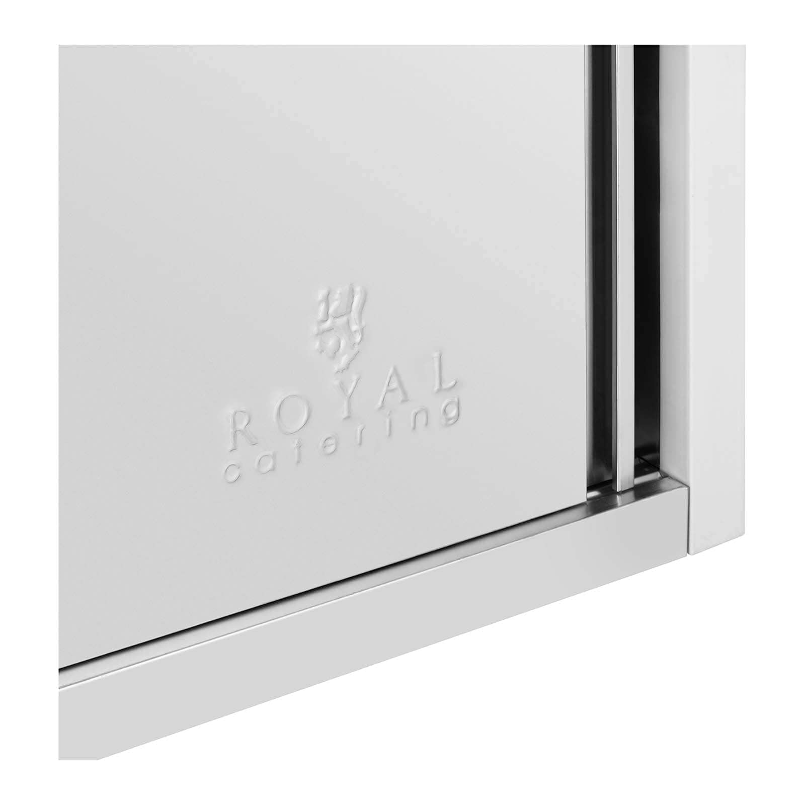 Royal Catering Armario de Pared Mueble en Acero Inoxidable RCAT-150/40/50-C (1500 x 400 x 500 mm, Material de montaje incluido, Acero inoxidable)