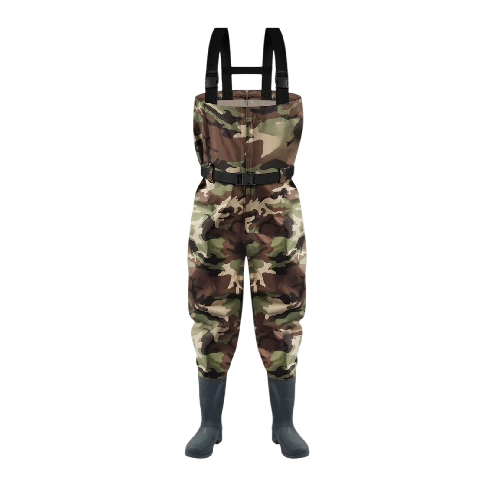 Waders Peche Homme,Respirant Waders Pantalons de Pêche avec Poche Poitrine,Pantalons de Waders avec Bottes 38-45,Waders Peche Antidérapants Cadeau pour Amateurs de Pêche e Sportive