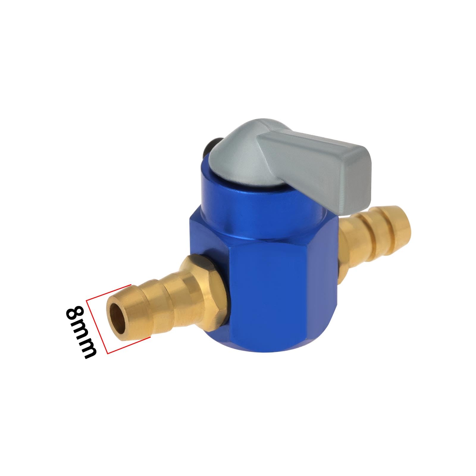 Rubinetto Carburante Metallo 8 Mm Per Moto E Scooter - Valvola ON-OFF Rossa, Universale - Foto 8