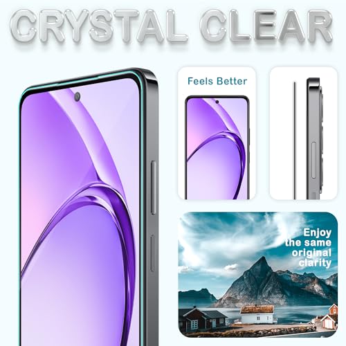 Image of FIRST MART Tempered Glass for Oppo A3 Pro, 9H 0.3 mm Full-Glue Screen Protector with Cable Protector, 3D Edge-to-Edge, HD Clear, Case-Friendly, Black, Pack of 1