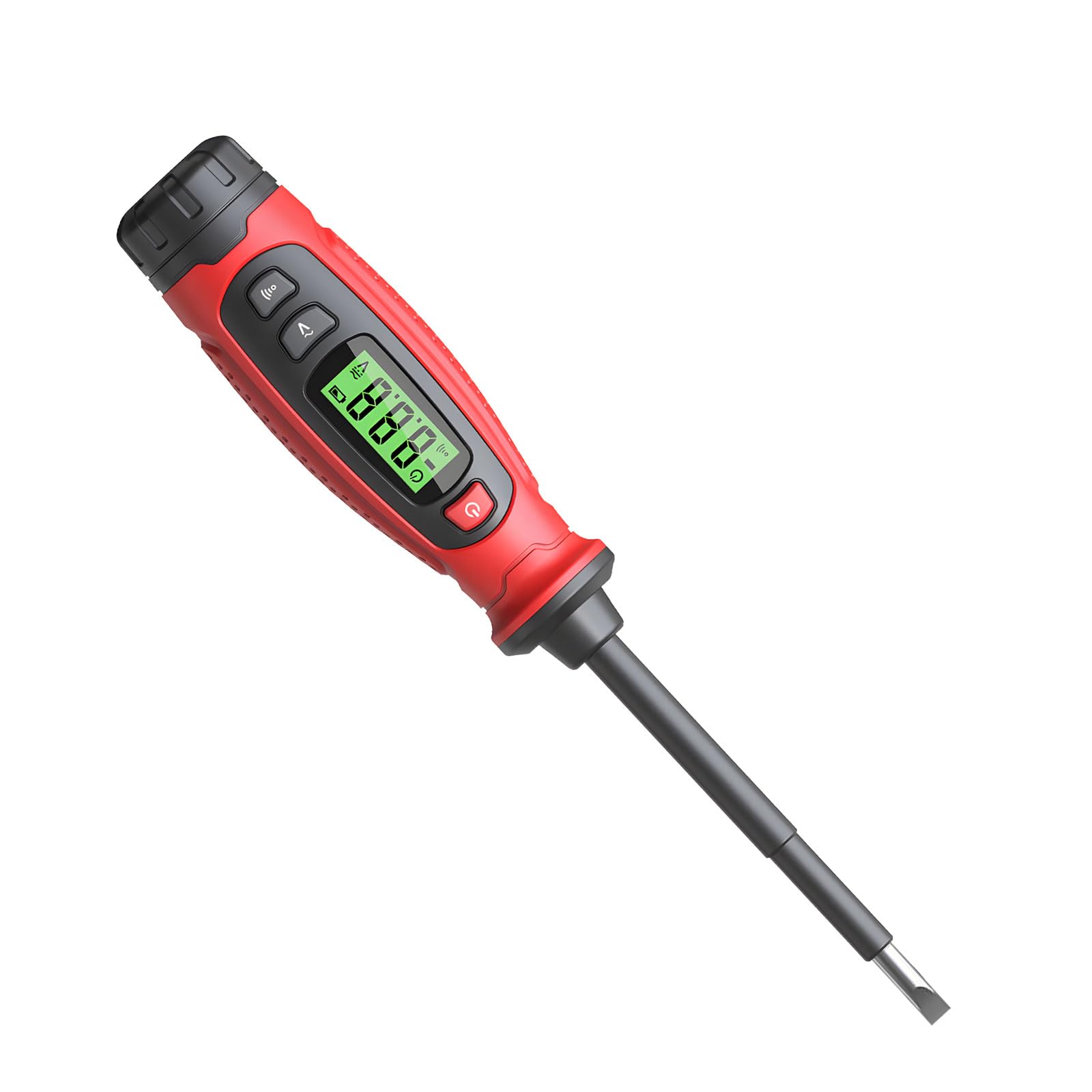 Kwoifioy Flat Electrical Testing Screwdriver Featuring Lcd Display And Sound Warning For Technicians And Home Repairs Waterproof Electric Testing Screwdriver