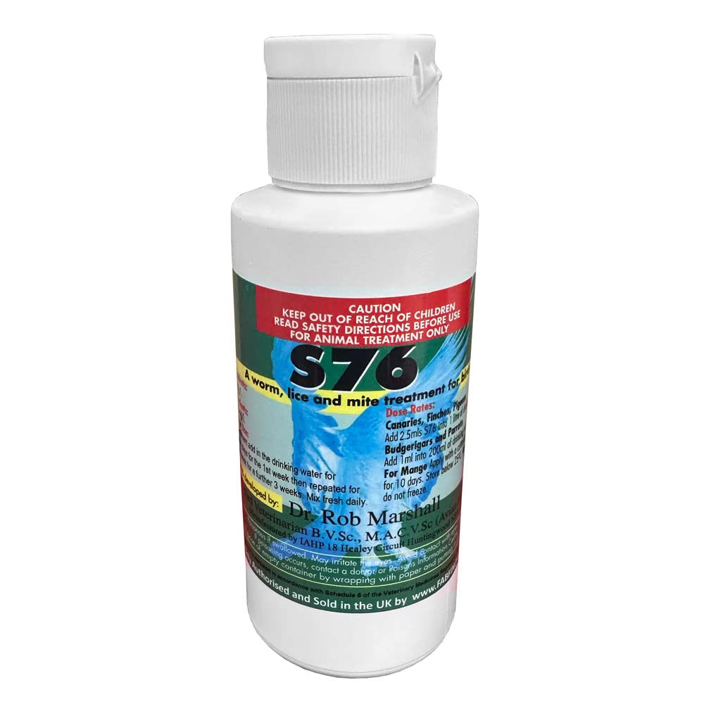 Buy Fab Finches S76 100ml Air Sac Mite Bird Mites Red Mite Worms Wormer